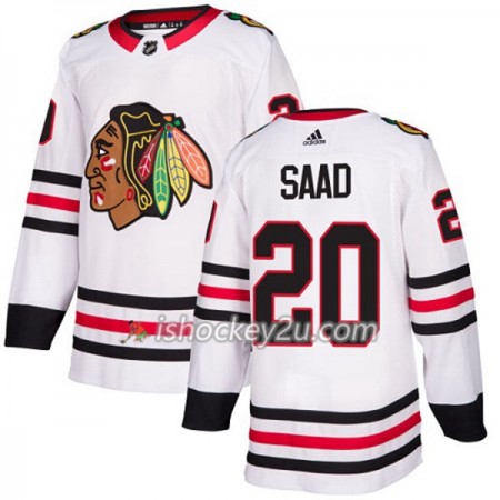 Dame NHL Chicago Blackhawks Trøje Brandon Saad 20 Adidas 2017-2018 Hvid Authentic